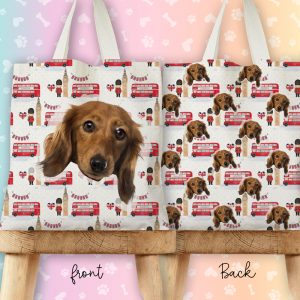 Personalised Pet Face Tote Bag - London Calling