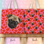 Personalised Pet Face Tote Bag - I Heart You