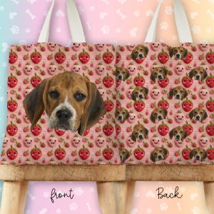 Personalised Pet Face Tote Bag - Berry Cute