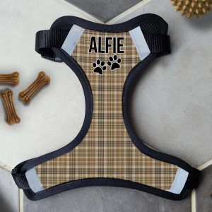 Personalised Dog Harness - Well Plaid