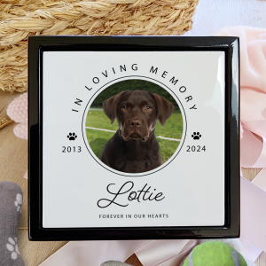 Personalised Pet Keepsake Memorial Boxes - Paw Print