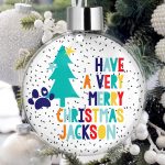 Personalised Pet Christmas Tree Bauble Decorations - Have A Very Merry Christmas Brights