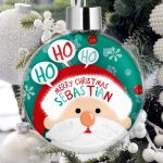 Personalised Pet Christmas Tree Bauble Decorations - Ho Ho Santa