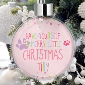 Personalised Pet Christmas Tree Bauble Decorations - Have A Merry Little Christmas