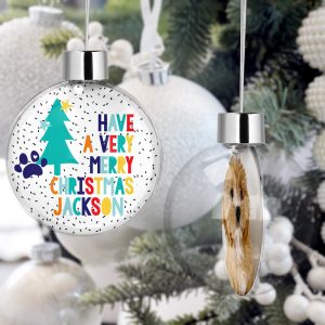 Personalised Pet Christmas Tree Bauble Decorations - Have A Very Merry Christmas Brights