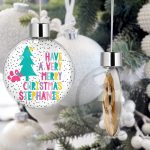 Personalised Pet Christmas Tree Bauble Decorations - Have A Very Merry Christmas Pastels