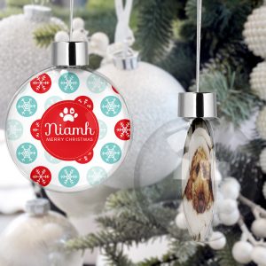 Personalised Pet Christmas Tree Bauble Decorations - Snowflakes