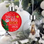 Personalised Pet Christmas Tree Bauble Decorations - Jingle Bell Rock Red