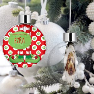 Personalised Pet Christmas Tree Bauble Decorations - Elf Feet