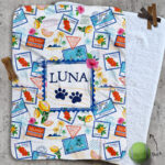 Personalised Luxe Dog Blankets - Bon Voyage